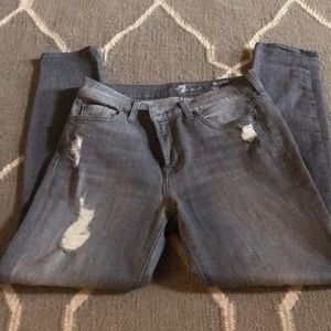 Ankle skinny 7 for all mankind grey distressed